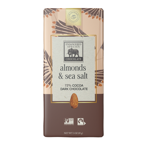 Endangered Species Almonds & Sea Salt 72% Dark Chocolate