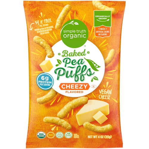 Cheezy Baked Pea Puffs